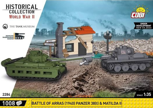 COBI Battle of Arras 1940 Panzer 38t & Matilda II 2284 Battle Diorama