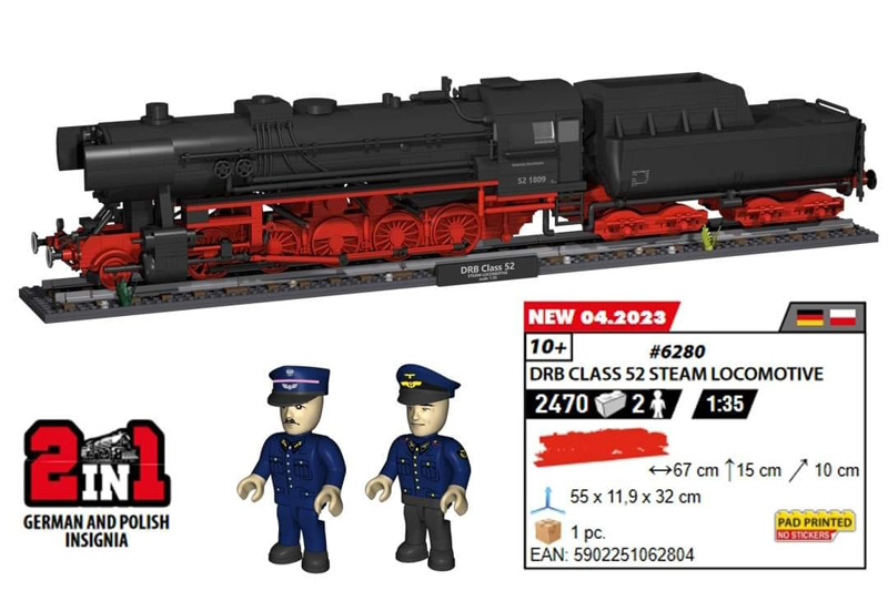 COBI DRB Class Steam Locomotive 6280 2-in-1