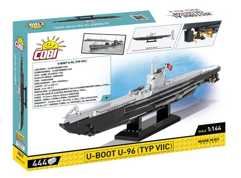 COBI U-Boot U-96 Typ VIIC 4847 Box Rückseite