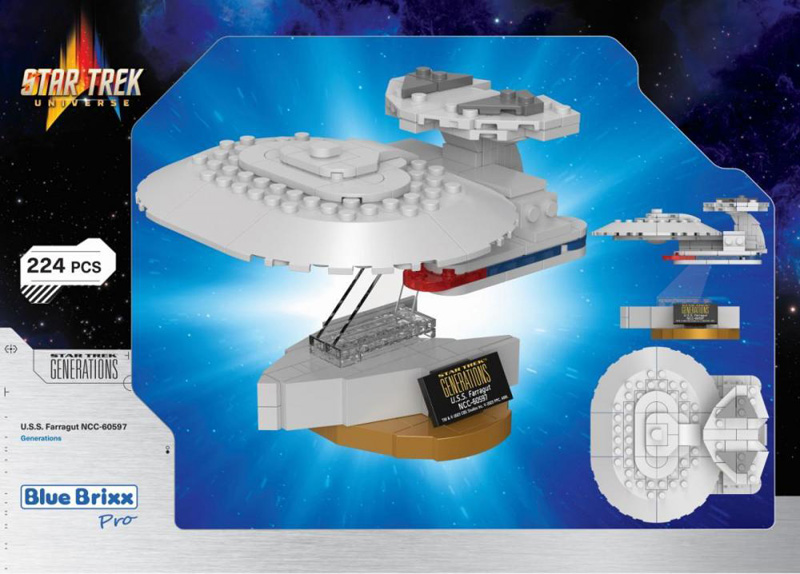 BlueBrixx Star Trek USS Farragut NCC-60597 105444 Box Rückseite