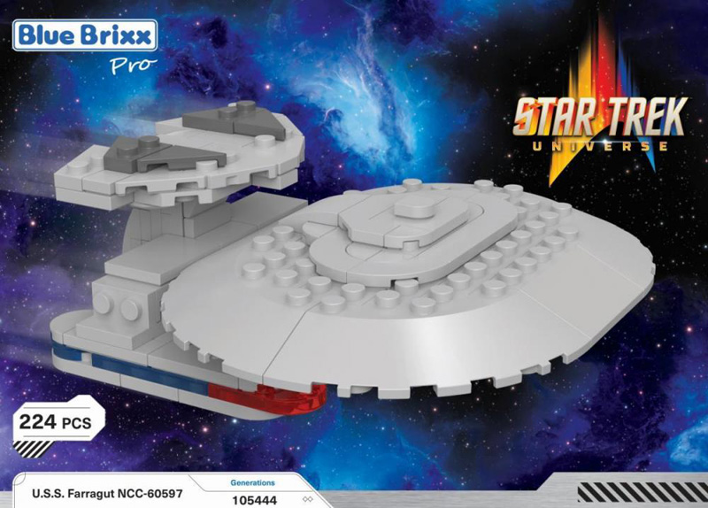 BlueBrixx Star Trek USS Farragut NCC-60597 105444 Box Vorderseite