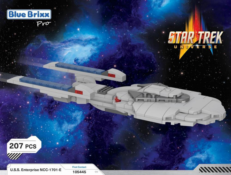 BlueBrixx Star Trek USS Enterprise NCC-1701-E 105445 Box Vorderseite
