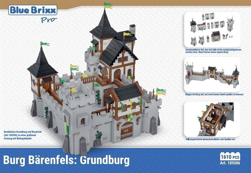 BlueBrixx Burg Bärenfels Grundburg 105506 Box Rückseite