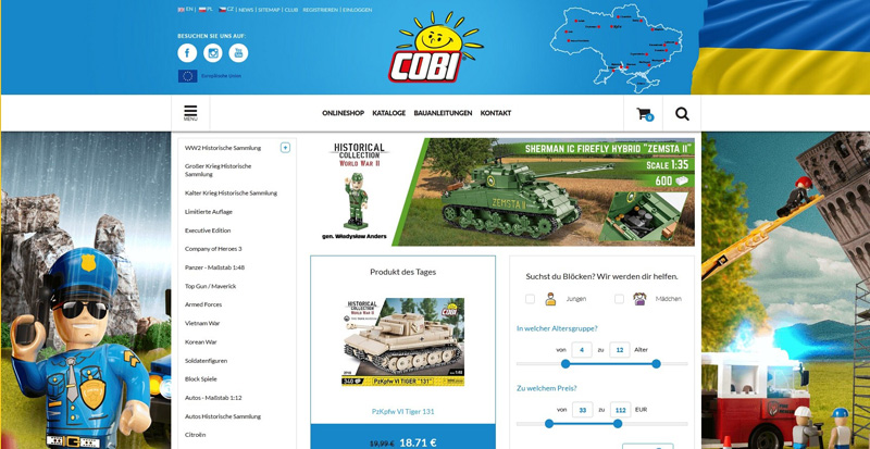 COBI Onlineshop alte Version