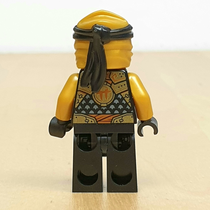LEGO Ninjago Heft 95/2022 Goldener Cole Minifigur Rückenansicht