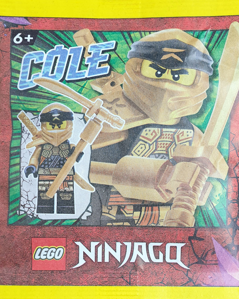 LEGO Ninjago Heft 95/2022 Paperbag mit Goldener Cole Minifigur