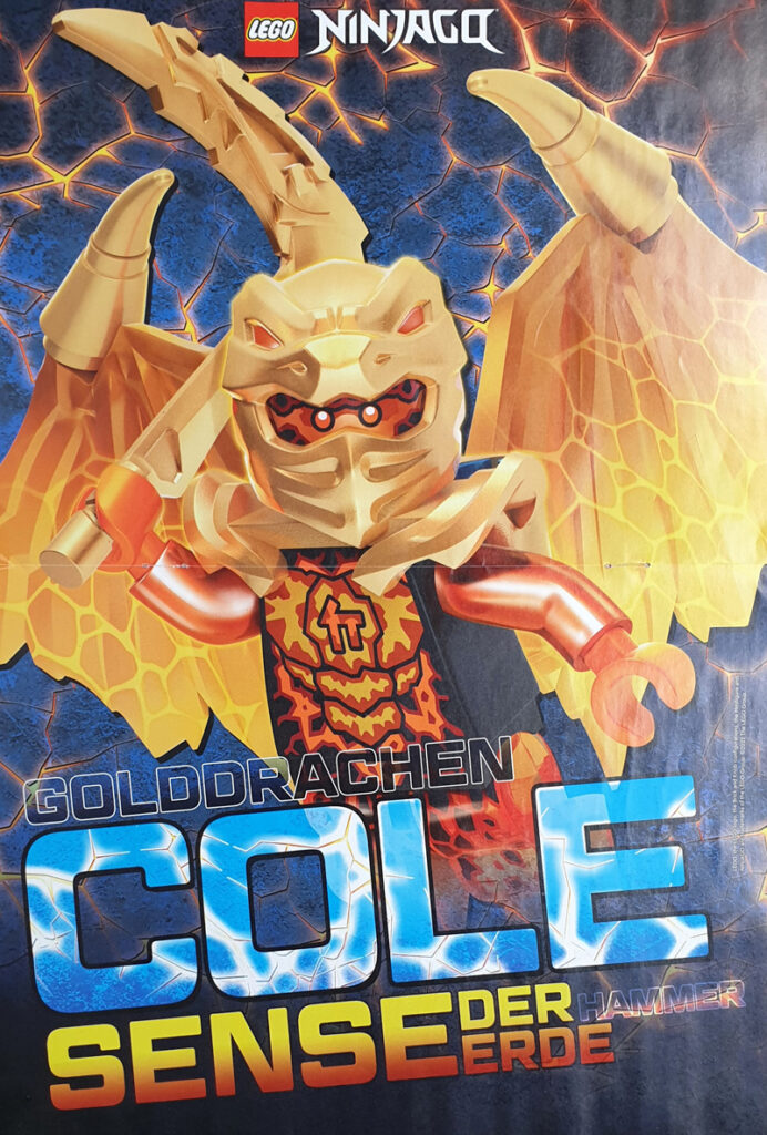 LEGO Ninjago Heft Nr. 96/2022 Poster Golddrachen Cole