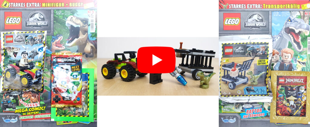 LEGO® Jurassic World™ Magazin Nr. 9 & 10 mit Vic Hoskins Minifigur und Dino-Spielset - als Video schauen