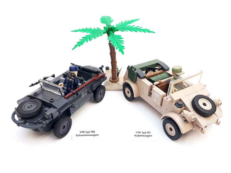 COBI Volkswagen Modelle Schwimmwagen Typ 166 und Kübelwagen Typ 82