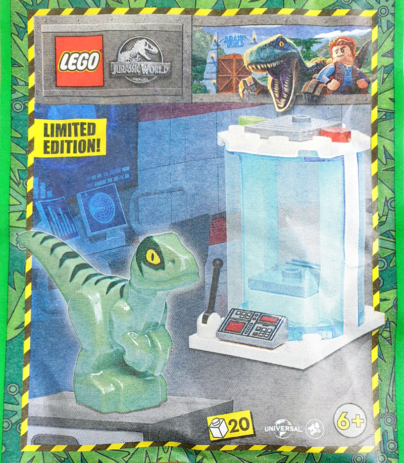 LEGO Jurassic World Magazin 27/2023 Paperpack mit Raptor und Brutkammer
