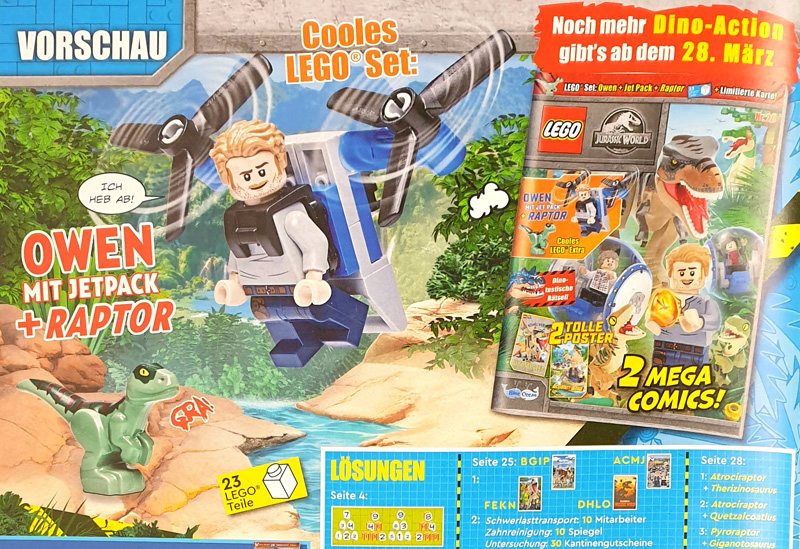 LEGO Jurassic World Magazin 27/2023 Vorschau auf Ausgabe 28