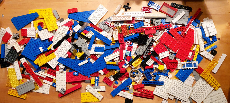 Brickit App Test Lego auf dem Tisch ausbreiten und scannen