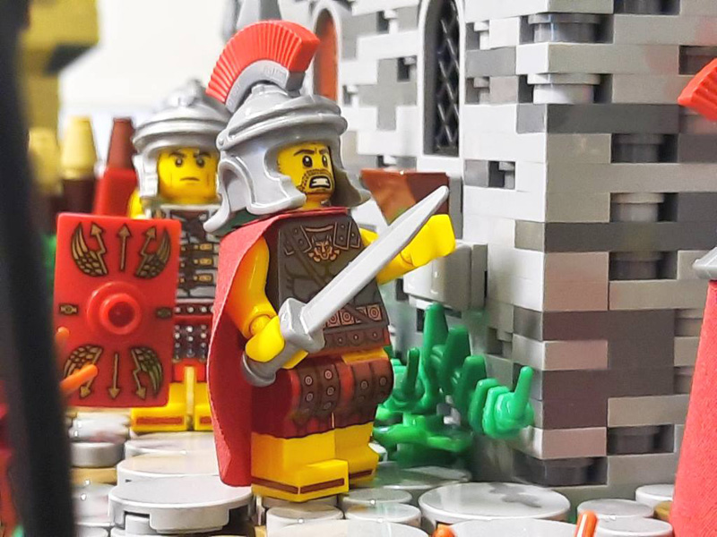 Bricks am Meer 2023 LEGO Veranstaltung Ausstellungsstück römische Soldaten Detail