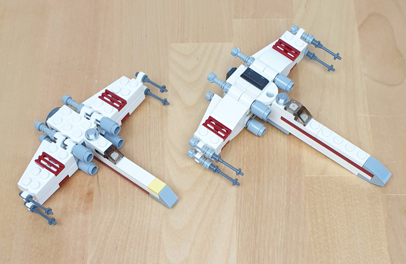 LEGO Star Wars Heft 94 2023 X-Wing Vergleich Paperpack und Polybag