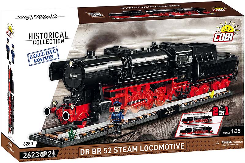 COBI 6280 DR BR 52 Steam Locomotive Executive Edition Packung Frontseite schräg