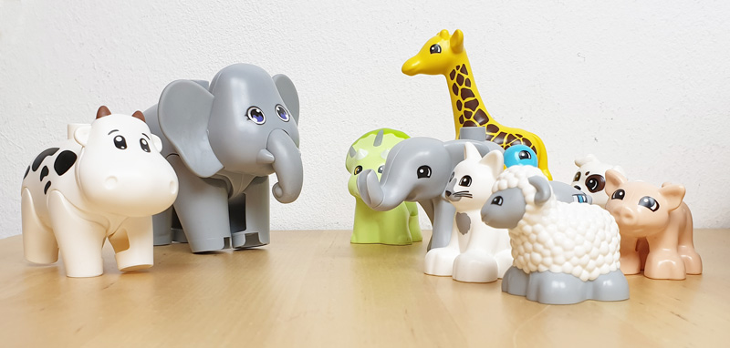 HPD Animal World und LEGO Duplo Tiere Vergleich