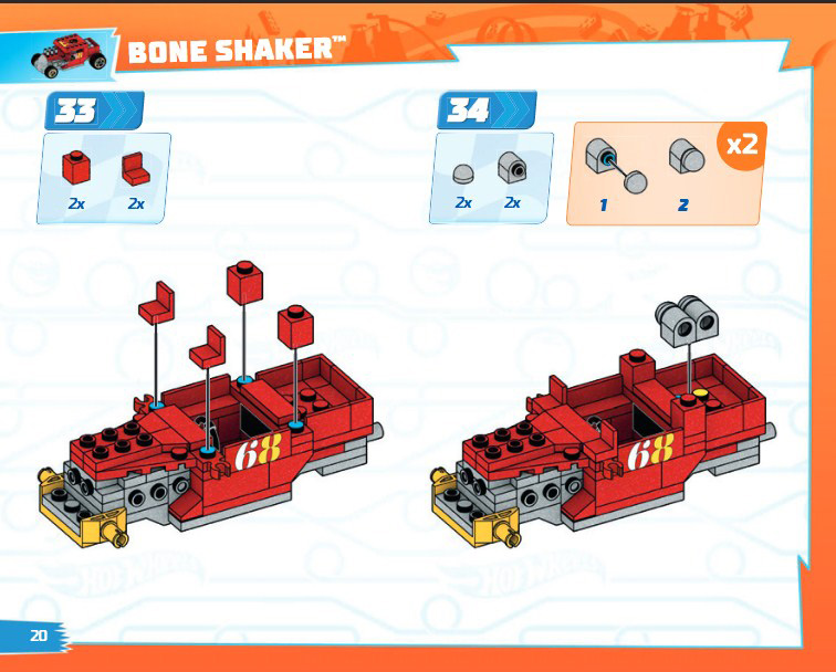 MEGA Construx Hot Wheels Bone Shaker Bauanleitung