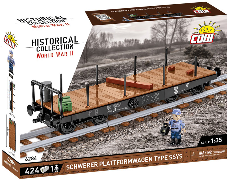 COBI 6284 Schwerer Plattformwagen Box Vorderseite