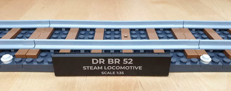 COBI DR BR 52 Steam Locomotive Executive Edition 6280 Typenschild mit Schienen