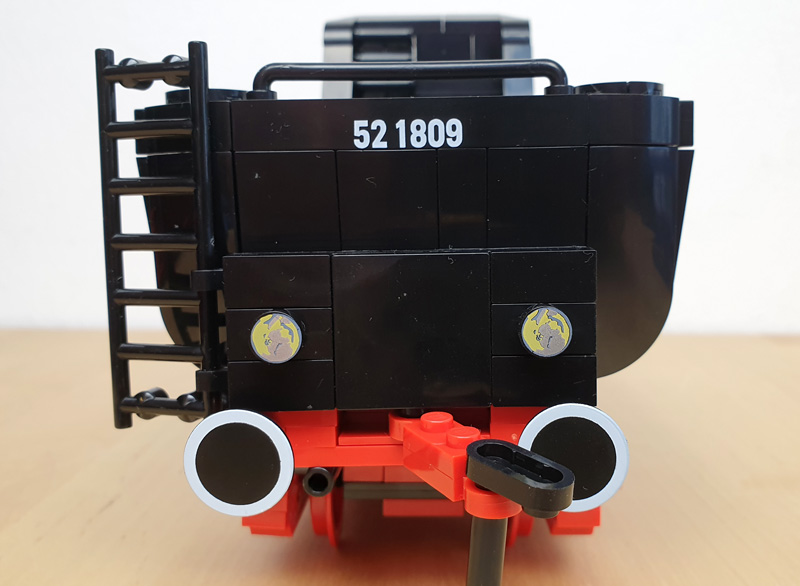 COBI DR BR 52 Steam Locomotive Executive Edition 6280 Tender Rückansicht mit Puffertellern und Beleuchtung