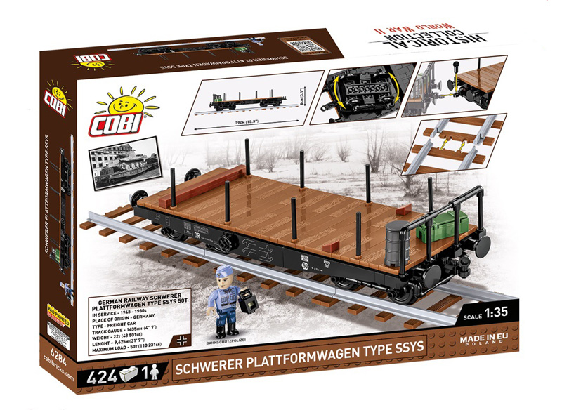 COBI News 46 Schwerer Plattformwagen 6284 Box Rückseite