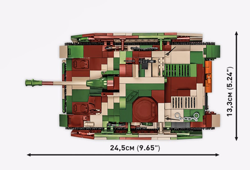 COBI Sturmgeschütz IV 2575 Draufsicht und Maße