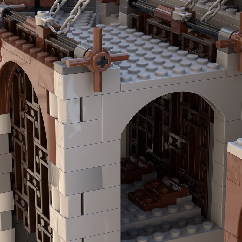 LesDiy MOC-138840 Falcons Barbican Gatehouse Detail