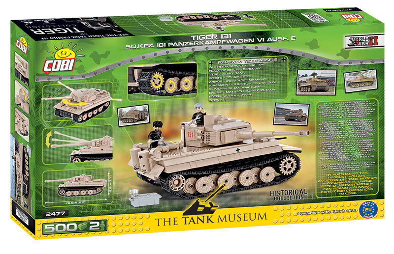 COBI Panzerkampfwagen VI Tiger 131 2477 Box Rückseite