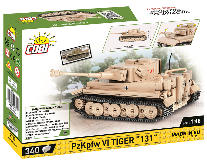 COBI Panzerkampfwagen VI Tiger 131 2710 Box Rückseite