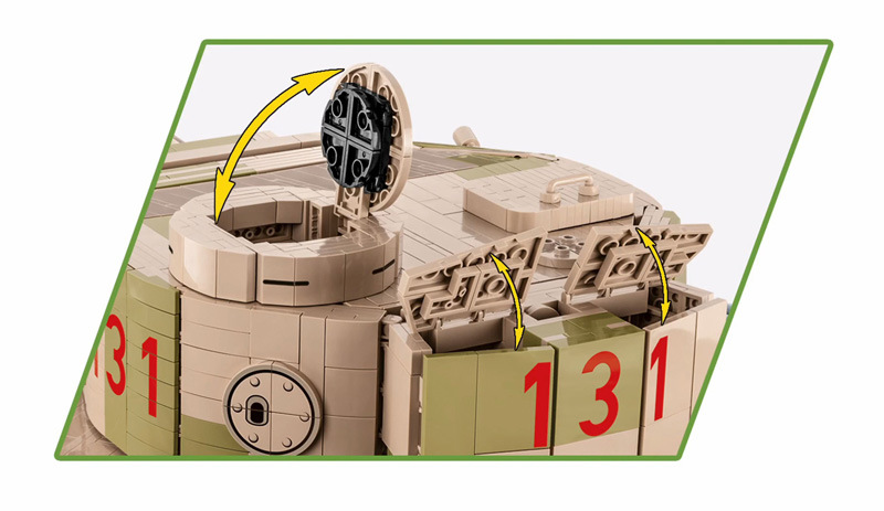 COBI 2801 Tiger 131 Detail öffnenbare Luken