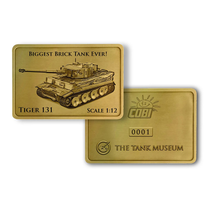 COBI Tiger 131 2801 Vorbestellung im The Tank Museum Metallplakette