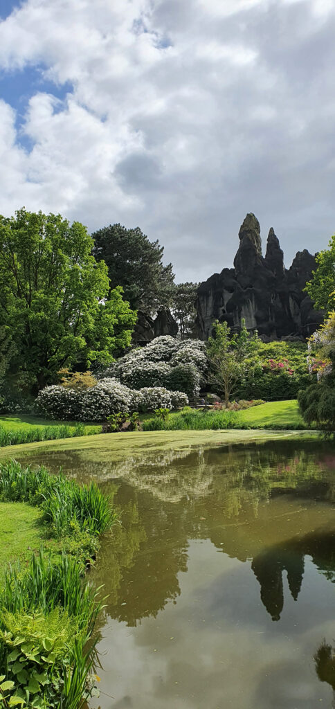 Steine Kanal unterwegs Tierpark Hagenbeck japanischer Garten