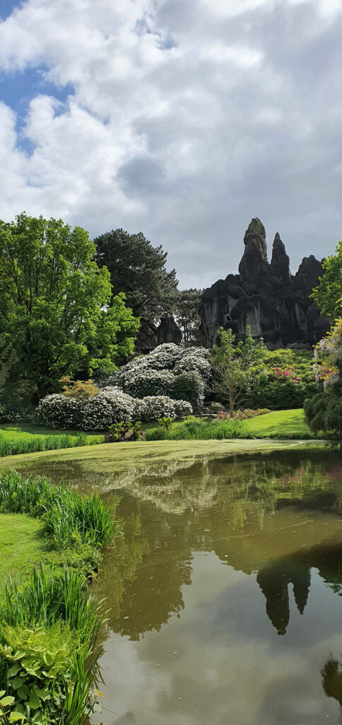 Steine Kanal unterwegs Tierpark Hagenbeck japanischer Garten