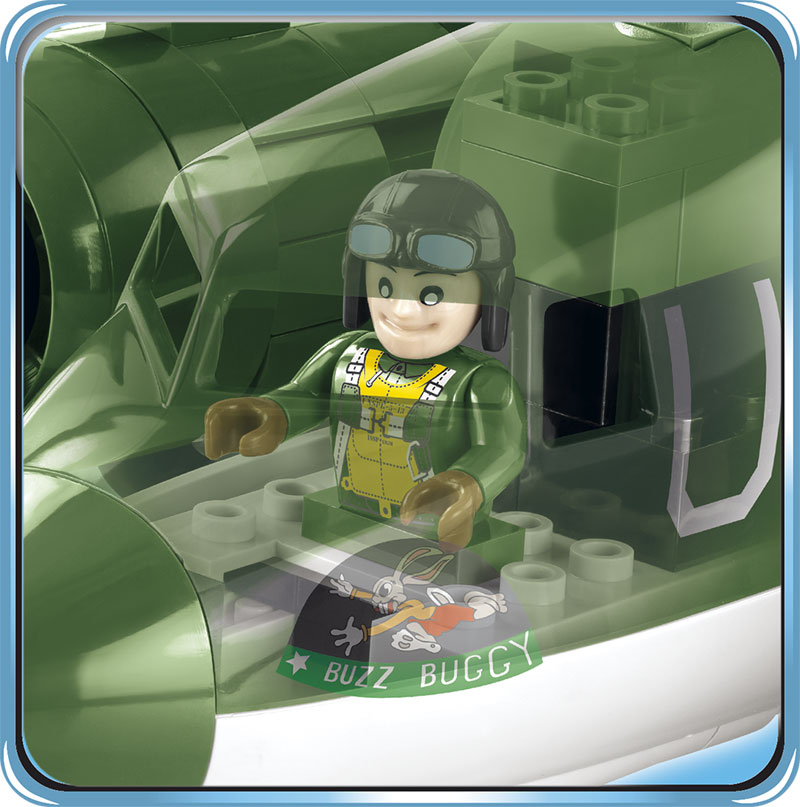 COBI Douglas C-47 5701 Skytrain Detail Figur sitzt im Cockpit