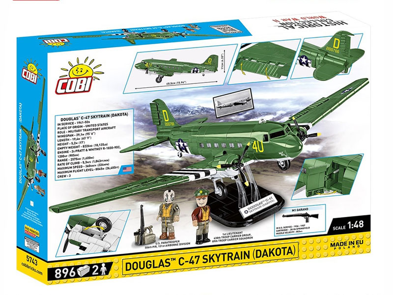 COBI C-47 Skytrain Dakota 5743 Box Rückseite