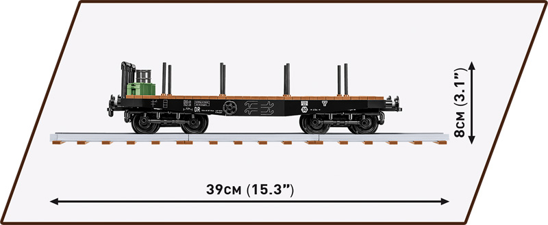 COBI Schwerer Plattformwagen Typ SSYS 6284 Maße
