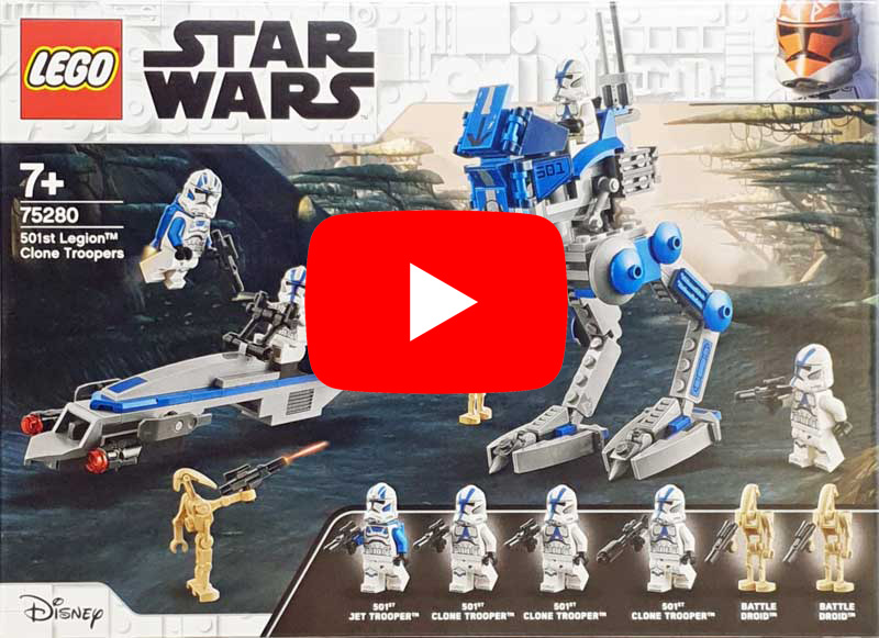LEGO 75280 Star Wars Clone Troopers der 501. Legion Battle Pack Speed Build Video
