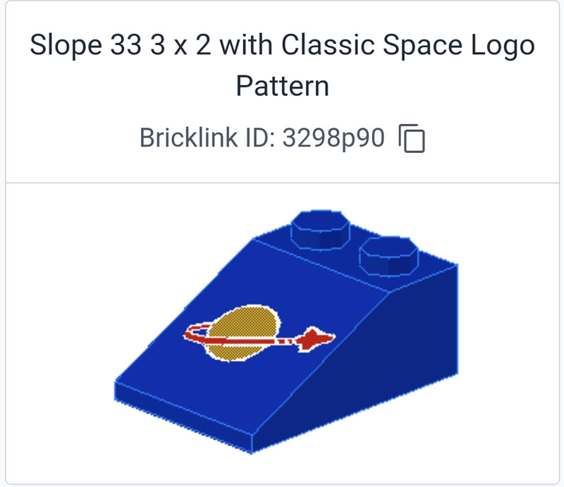 Brickognize LEGO Slope Classic Space Ergebnis