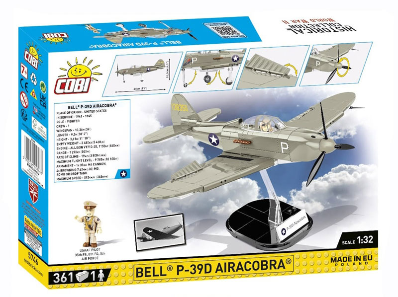 COBI 48 Bell P-39D Airacobra 5746 Box Rückseite