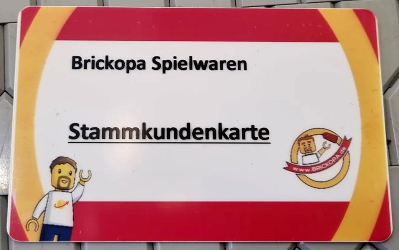 Brickopa Spielwaren Geburtstag Stammkundenkarte