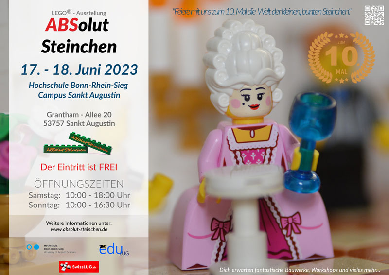 Lego Ausstellung ABSolut Steinchen Plakat