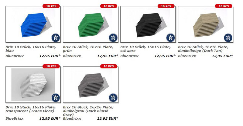 BlueBrixx Elemente Packs Sortiment Übersicht Onlineshop 16x16 Plates