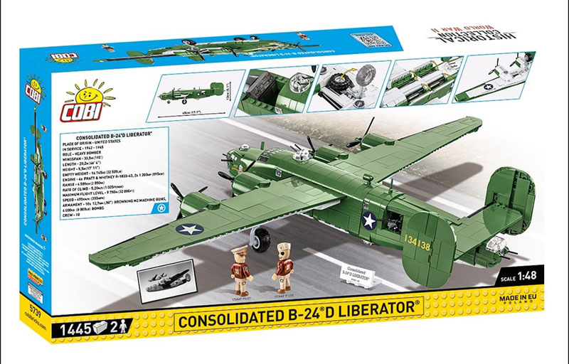 COBI 5739 Consolidated B-24D Liberator Box Rückseite