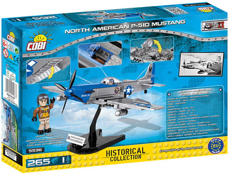 COBI 5536 P-51D Mustang Box Rückseite