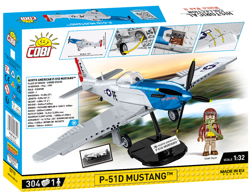 COBI 5719 P-51D Mustang Box Rückseite