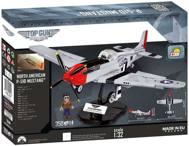 COBI 5846 P-51D Mustang Box Rückseite