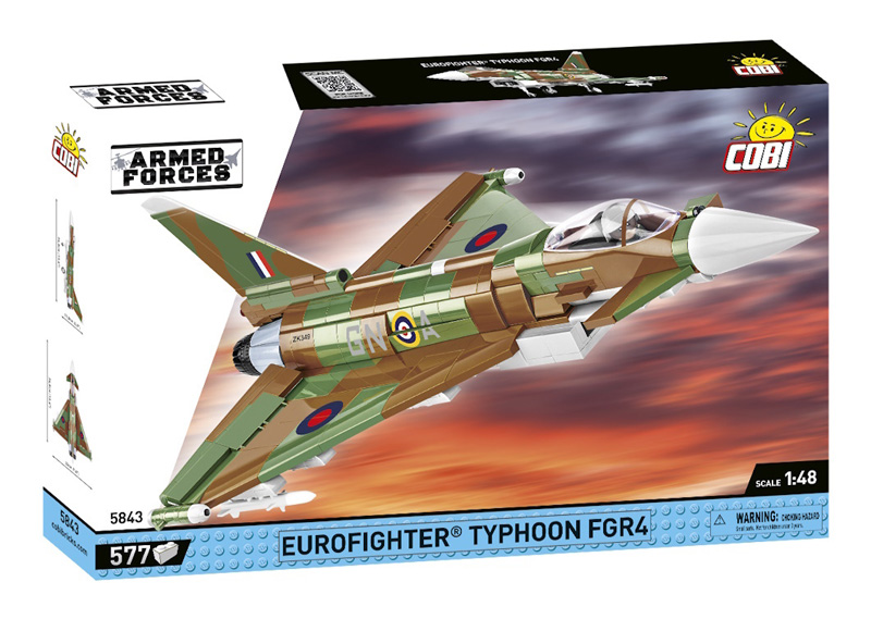 COBI Neuheiten Juli 2023 Eurofighter Typhoon FGR3 Großbritannien 5843 Box Vorderseite