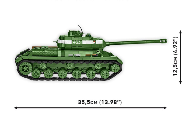 COBI News IS-2 Berlin 1945 Limited Edition 2577 Maße Seitenansicht