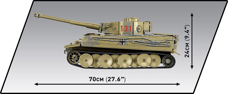 COBI 2801 Tiger 131 Maße Seitenansicht