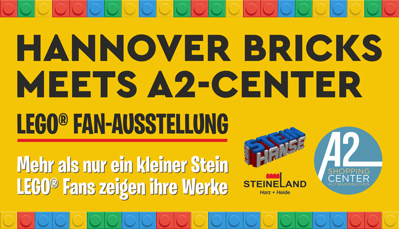 LEGO-Ausstellung Hannover Bricks Meets A2 Center flyer